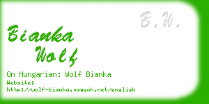 bianka wolf business card